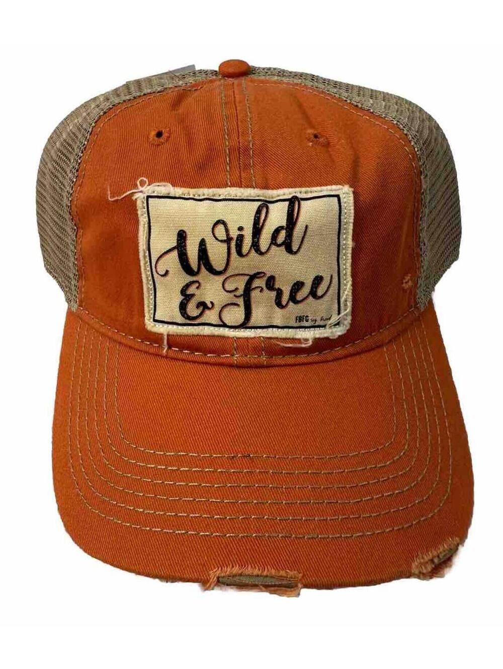 Farm Girl Wild & Free Quality Service Logo Trucker Cap Adjustable Hat Western